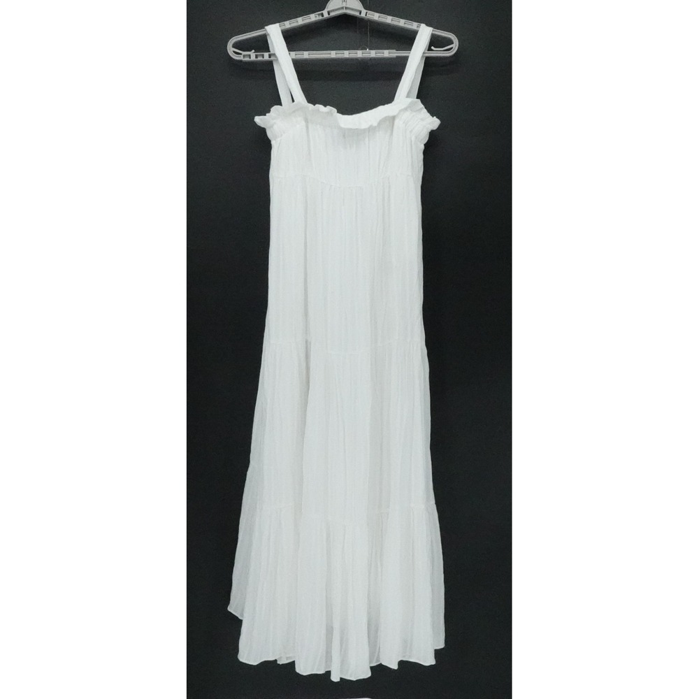 Sabo‎ Dress Womens M White Maxi Tiered Boho Summer Beach Resortwear